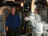 Darrell 'Smitty' Smith touring the Jeremiah O'Brien 'Libery Ship'